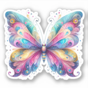 Stickers papillon Pastel