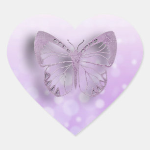 Stickers Papillon violet lavande