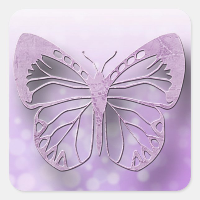Stickers Papillon violet lavande (Devant)