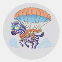 Stickers Parachute Zebra