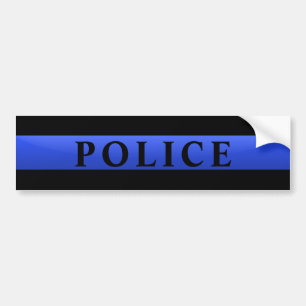 Stickers pare-chocs de police de la ligne bleue mi