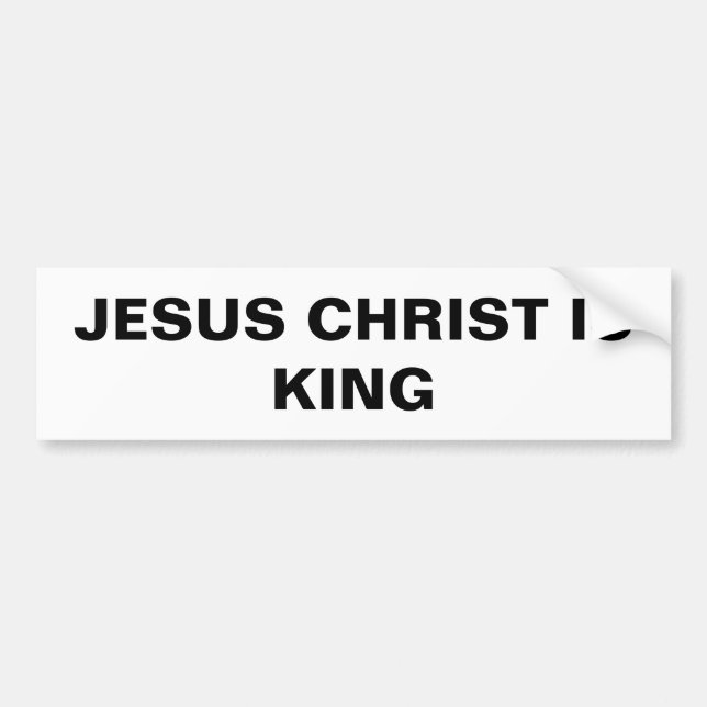 Stickers pare-chocs "Jésus Christ est roi" (Devant)