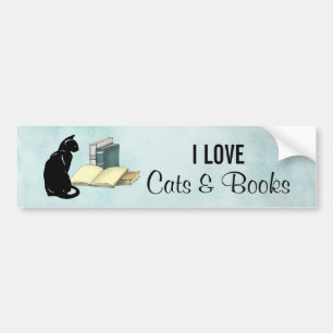 Stickers pare-chocs pour chats et livres
