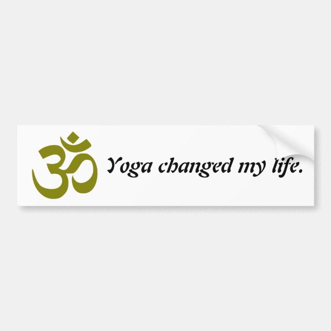 Stickers pare-chocs Yoga Life Changing Quote (Devant)
