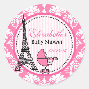 Stickers Paris Thème Party pour Baby shower