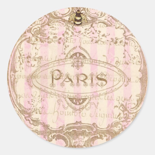 Stickers Paris Tre Chic ou sceaux d'enveloppes (Devant)