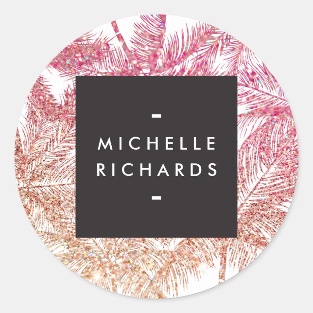 Stickers Parties scintillant Pink/Bronze Tropical (Devant)