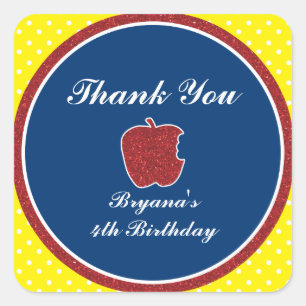 Stickers Parties scintillant rouge Pomme Princesse