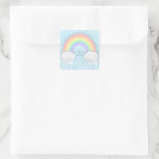 Stickers Pastel Rainbow et Clouds Party Favoriser (Sac)