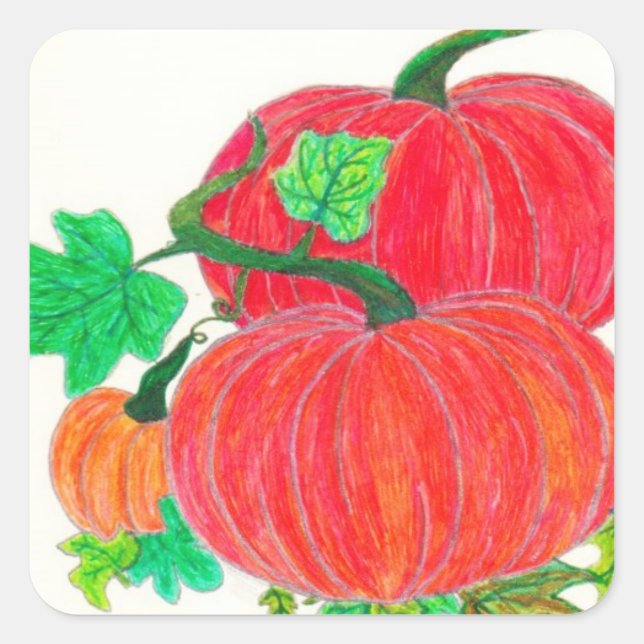 Stickers Patch citrouille (Devant)