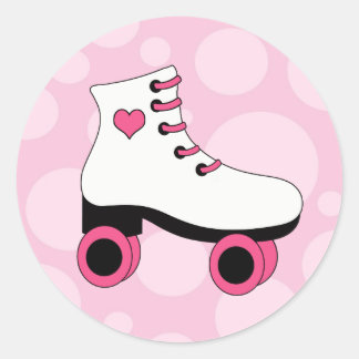 Stickers Patinage à rouleaux Bubble Gomme rose
