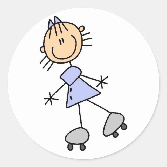 Stickers Patinage Fille (Devant)