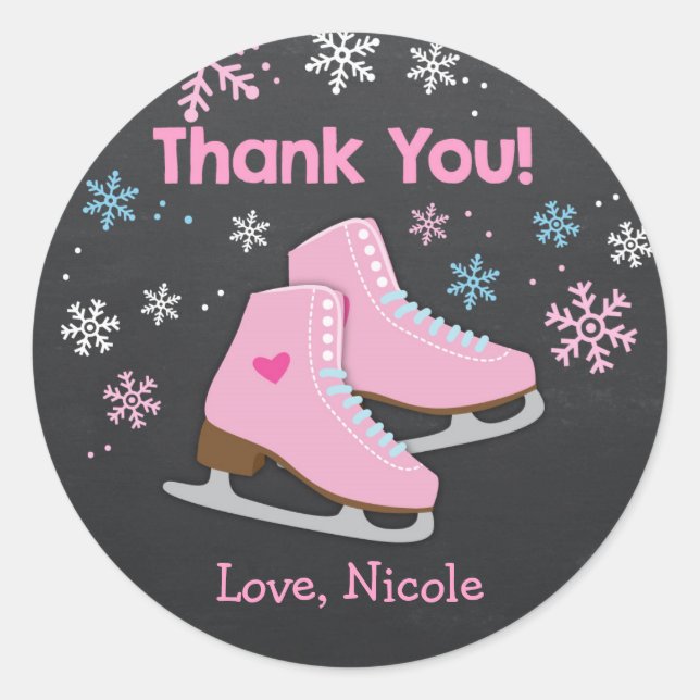 Stickers patinage sur glace / étiquettes de faveur (Devant)