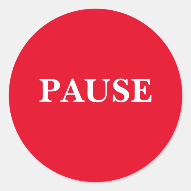 Stickers PAUSE Classic Round (Devant)