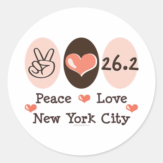 Stickers Peace Love 26.2 (Devant)