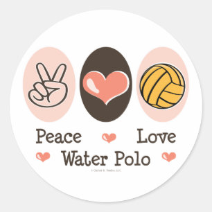 Stickers Peace Love Water Polo