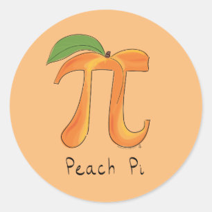Stickers Peach Pi Cute Math Pi Day