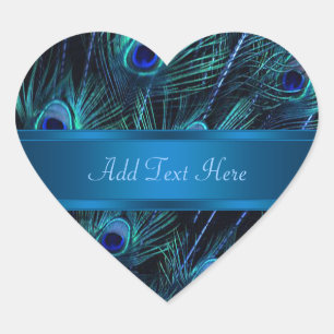 Stickers Peacock Blue Elegant