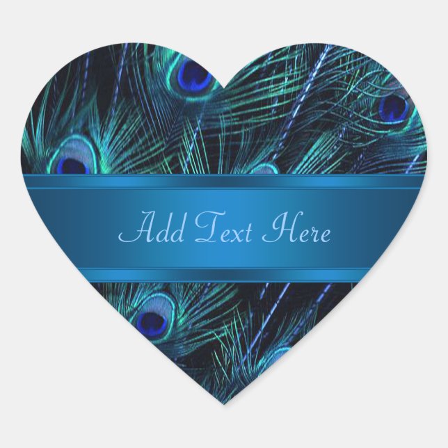 Stickers Peacock Blue Elegant (Devant)