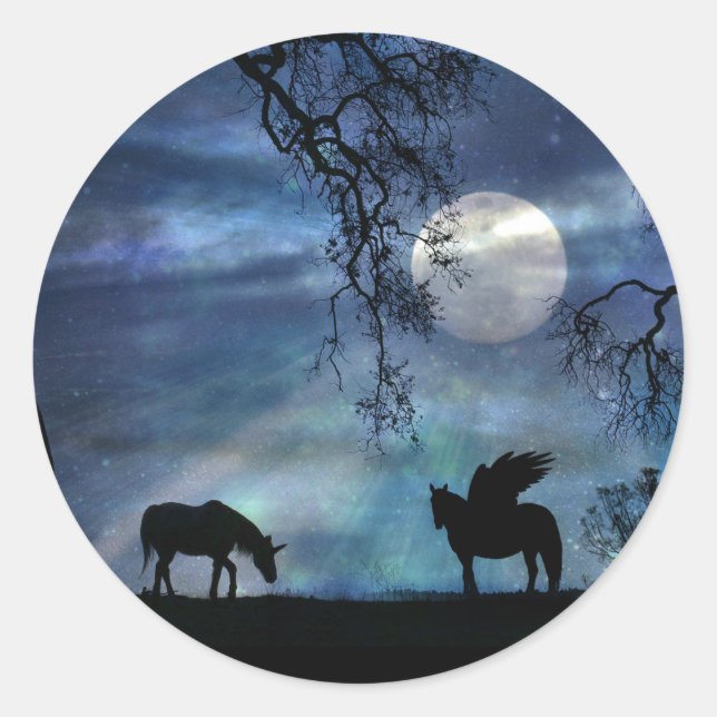 Stickers Pegasus et Unicorne Super Moon (Devant)