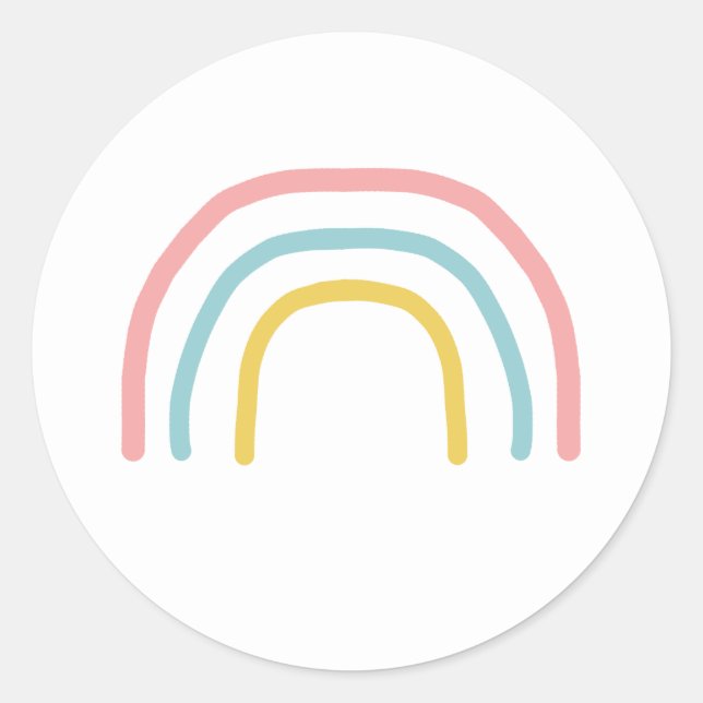 Stickers Peinture rose arc-en-ciel (Devant)
