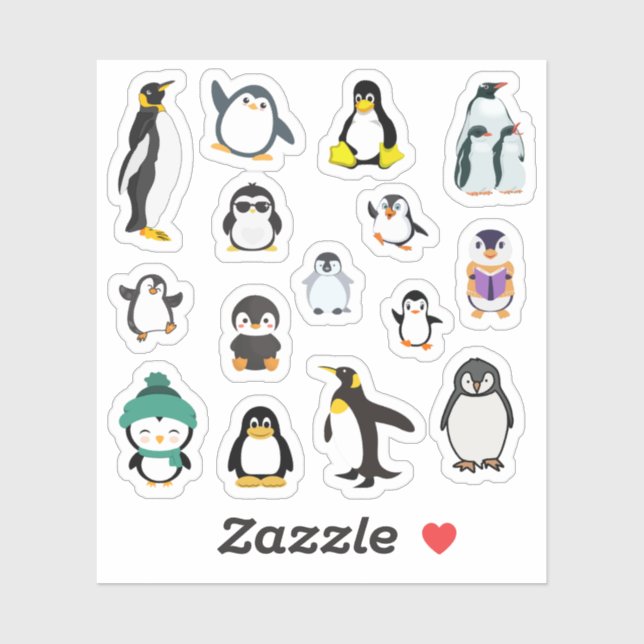 Stickers Penguin (Feuille)