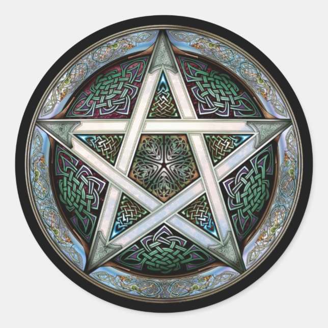 Stickers Pentacle Argent (Devant)