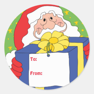 Stickers Père Noël de Noël. Personnalisez.