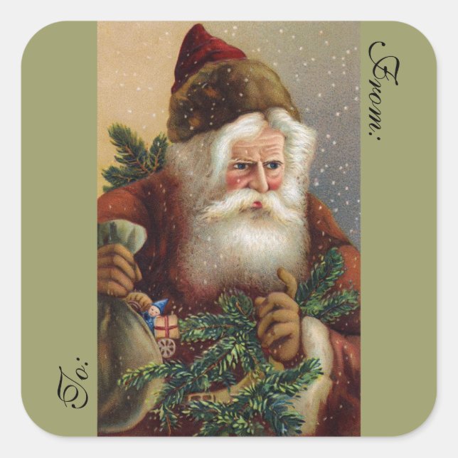 Stickers Père Noël victorien (Devant)