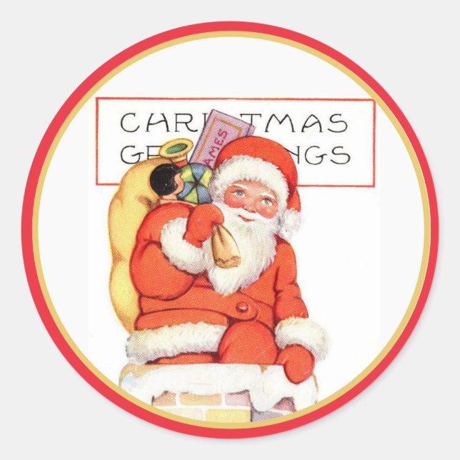 Stickers Père Noël vintages (Devant)