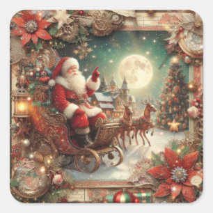 Stickers Père Noël vintages