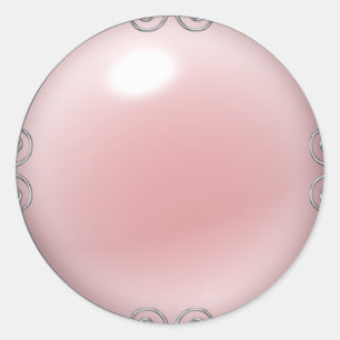 Stickers Perle à bijoux rose
