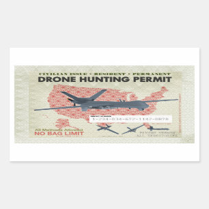 Stickers Permis de Chasse aux Drones