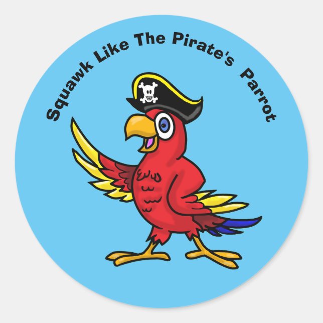 Stickers Perroquet Pirate (Devant)