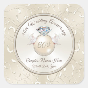 Stickers personnalisés 60e anniversaire Votre text