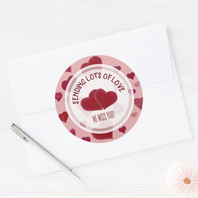 Stickers Personnalisés au coeur rouge (Enveloppe)