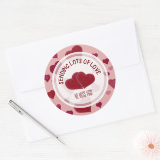 Stickers Personnalisés au coeur rouge