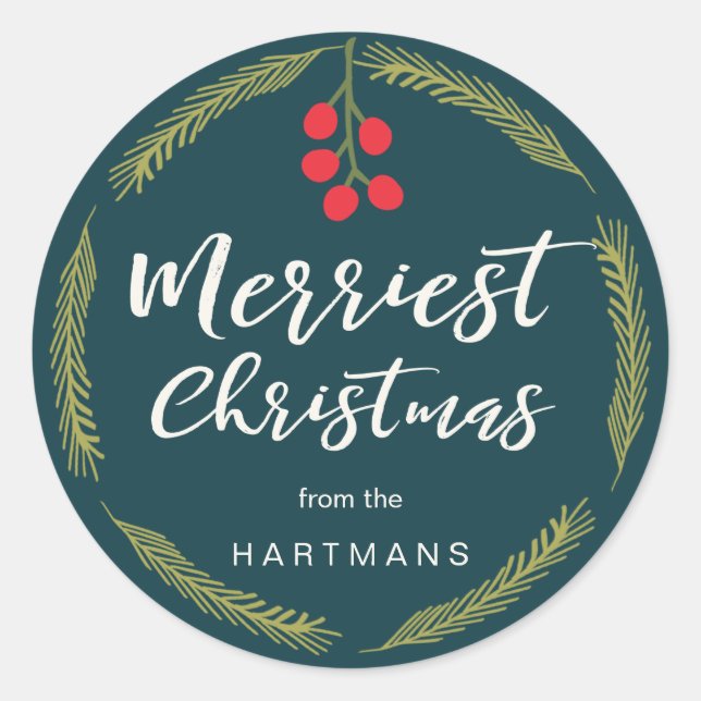 Stickers personnalisés Berries et Pins (Devant)