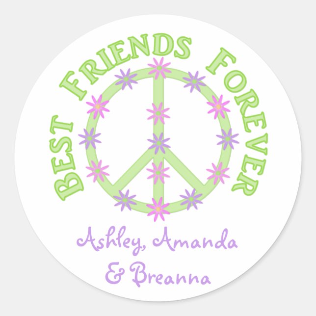 Stickers Personnalisés Best Friends Forever (Devant)
