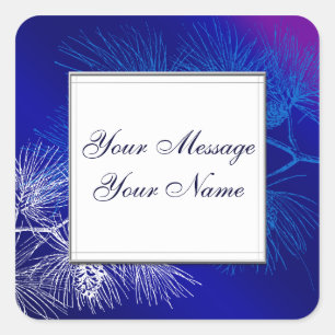 Stickers personnalisés Blue White Holiday