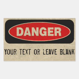 Stickers personnalisés de danger