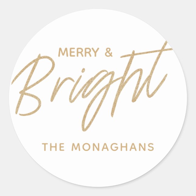 Stickers personnalisés de jour férié brillant (Devant)