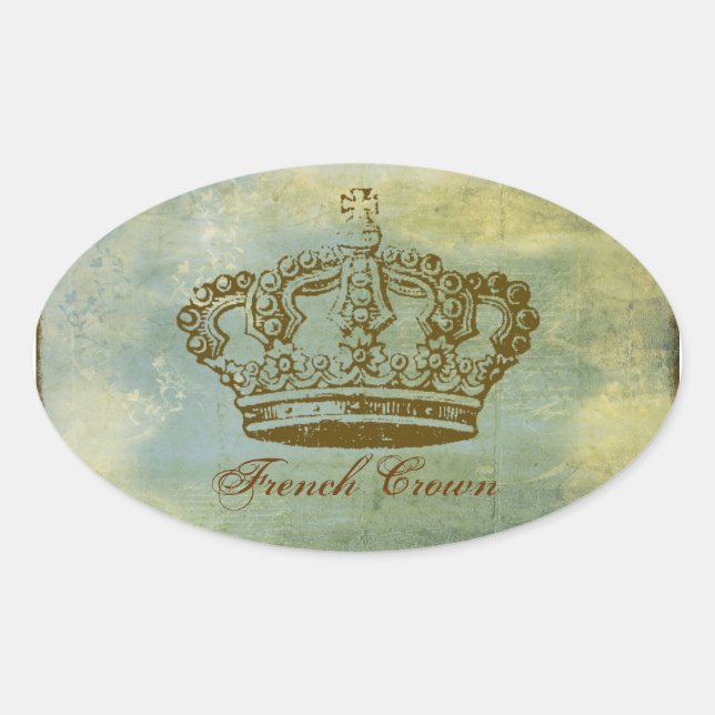 Stickers personnalisés de la Couronne vintage (Devant)
