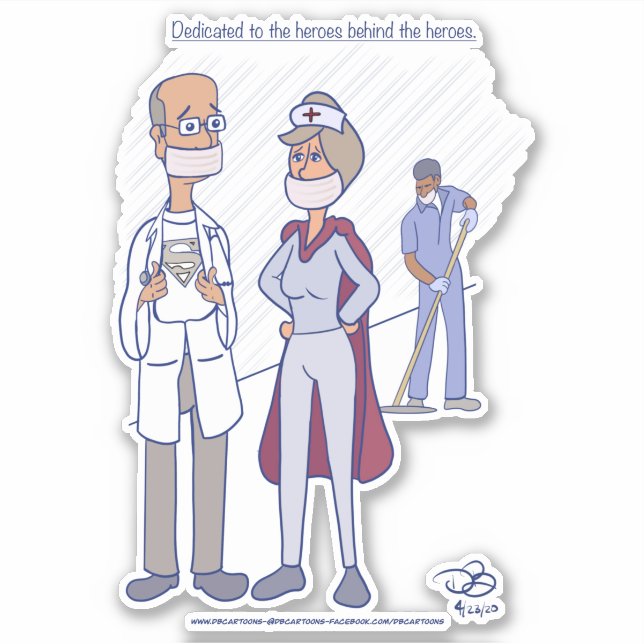 Stickers Personnalisés Héros (Devant)