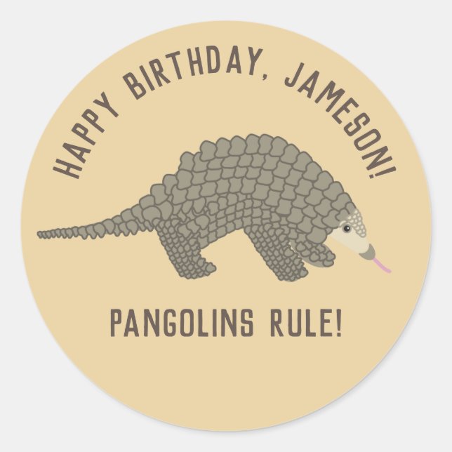 Stickers personnalisés Pangolins (Devant)