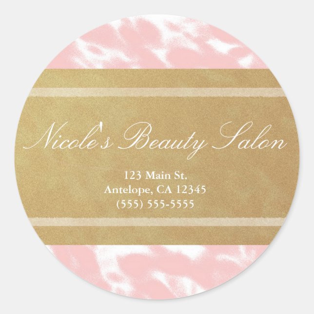 Stickers personnalisés Peachy Rose & Faux Gold Chi (Devant)