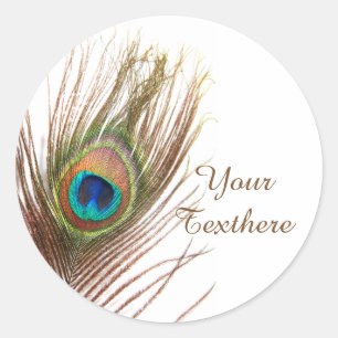 Stickers personnalisés Peacock Feather