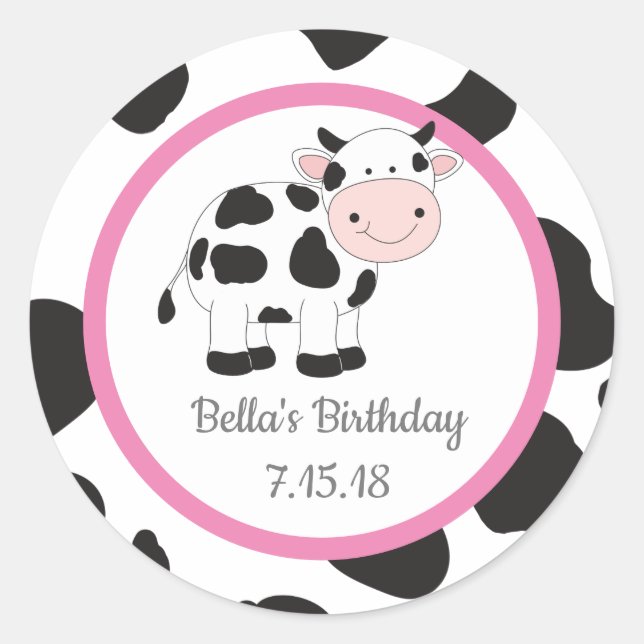 Stickers personnalisés pour fille rose (Devant)