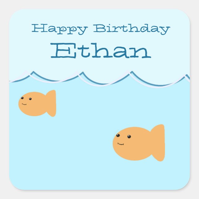 Stickers personnalisés pour la fête d'anniversaire (Devant)