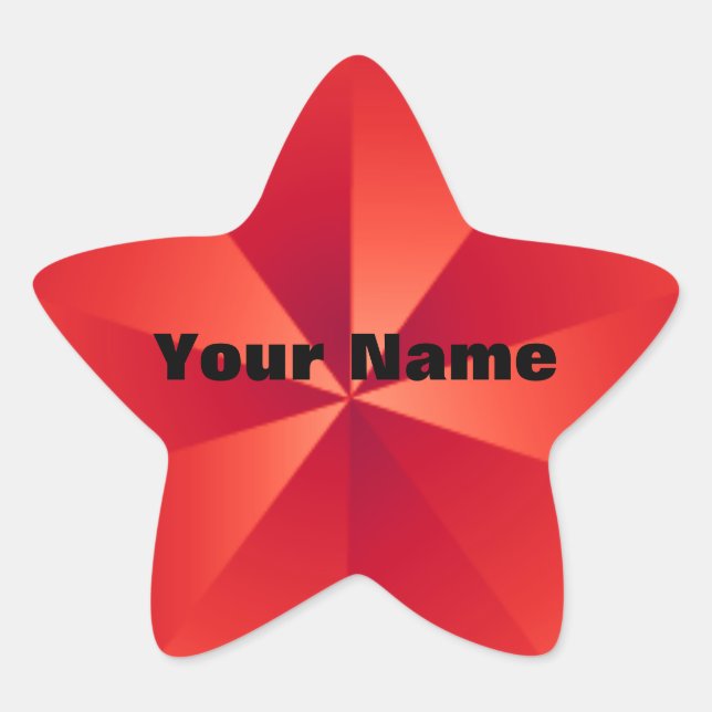 Stickers personnalisés Red Star Metalic Look (Devant)